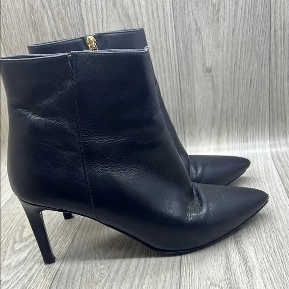 L.K. Bennett Elegant Black Leather Ankle Booties