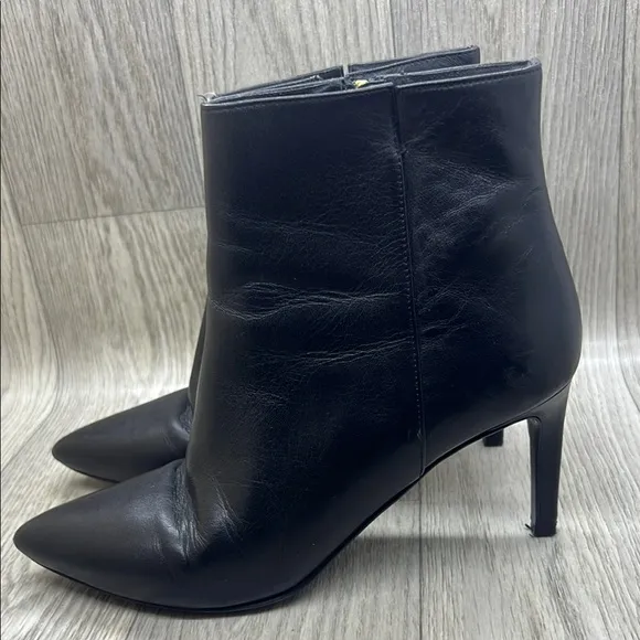 L.K. Bennett Elegant Black Leather Ankle Booties