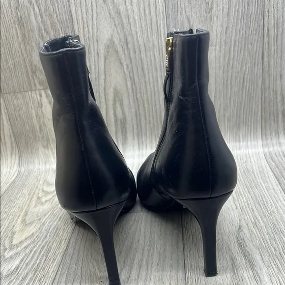 L.K. Bennett Elegant Black Leather Ankle Booties