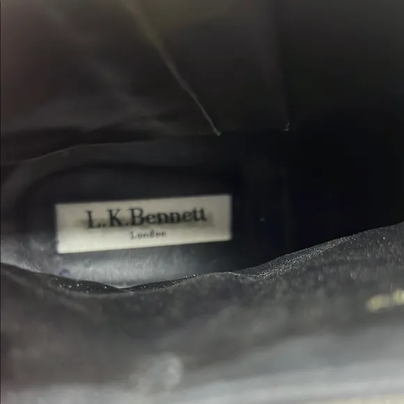 L.K. Bennett Elegant Black Leather Ankle Booties