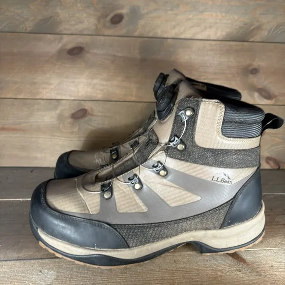 ll bean kennebec mens size 10 wide wading boots brown waterproof athletic shoes