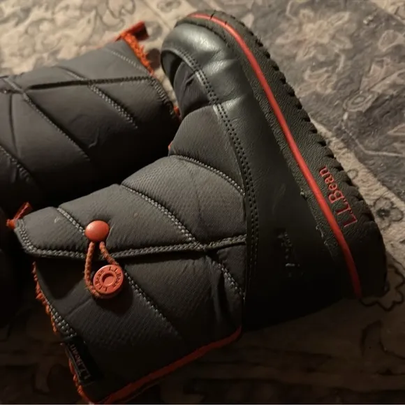 L.L. Bean Kids' Gray and Orange Winter Boots