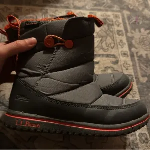 L.L. Bean Kids' Gray and Orange Winter Boots