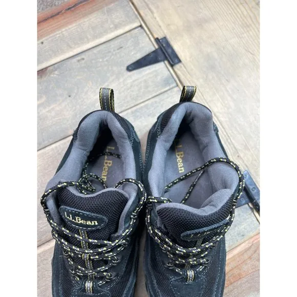 L.L Bean Lace Up Black Hiking Shoes Boots Mens US8 Waterproof