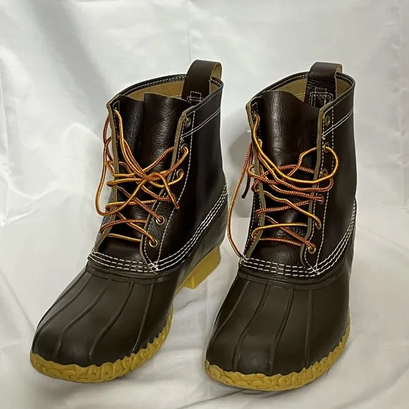 L.L. Bean Men's 8” Tumbled Leather Bean Boot Size 11