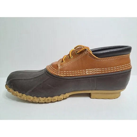 LL Bean Mens Size 9 BEAN BOOTS Leather Low Duck Hunting Rain Shoes USA Made