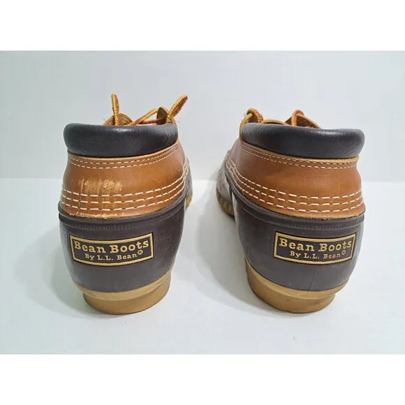 LL Bean Mens Size 9 BEAN BOOTS Leather Low Duck Hunting Rain Shoes USA Made