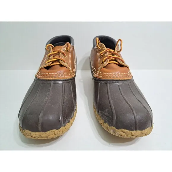 LL Bean Mens Size 9 BEAN BOOTS Leather Low Duck Hunting Rain Shoes USA Made
