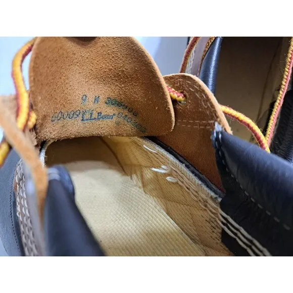 LL Bean Mens Size 9 BEAN BOOTS Leather Low Duck Hunting Rain Shoes USA Made
