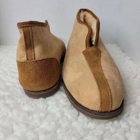 L.L. Bean Wicked Mens Ankle Boots Size 12 Shearling Lined Slipper Shoes Rare