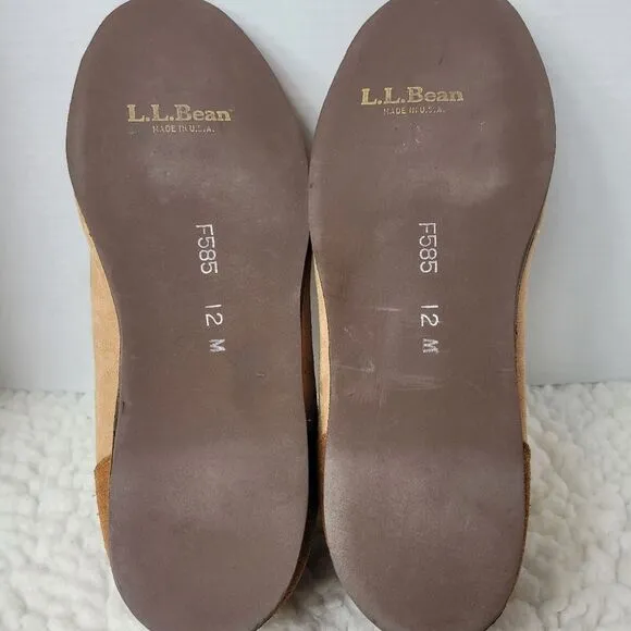 L.L. Bean Wicked Mens Ankle Boots Size 12 Shearling Lined Slipper Shoes Rare