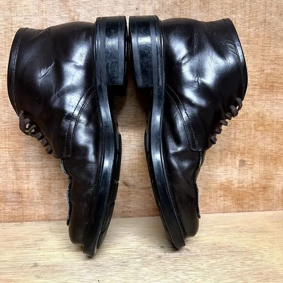 Logan Footwear Italian Dark Brown Leather Chukka Boots Men Size 8.5 US, 42 EUR