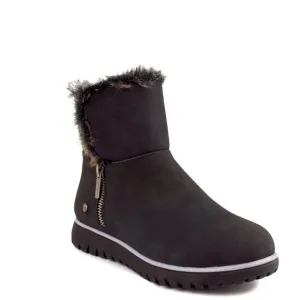 London Fog Black Faux Fur Fleece Lined Boots size 8