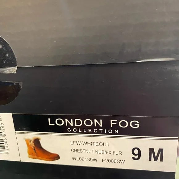 London Fog Brown Faux Fur Fleece Lined Boots size 9