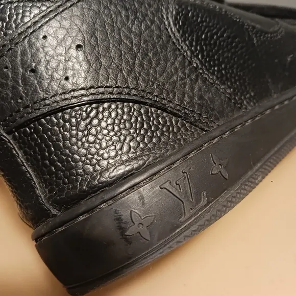 Louis Vuitton  High-Top Sneakers leather embossed  monogram suede Mileni…