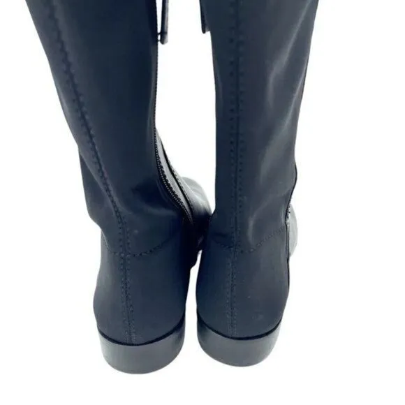 LOUISE ET CIE Verdi Black Leather Stretch Knee High Boots Black SZ 5.5 NEW