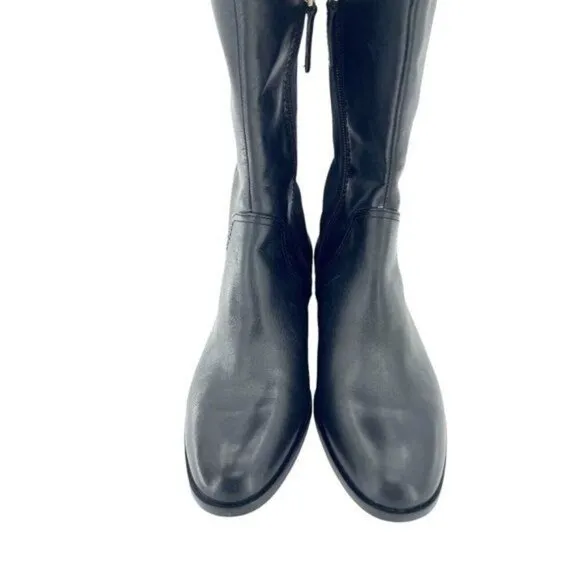 LOUISE ET CIE Verdi Black Leather Stretch Knee High Boots Black SZ 5.5 NEW