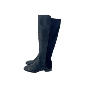 LOUISE ET CIE Verdi Black Leather Stretch Knee High Boots Black SZ 5.5 NEW