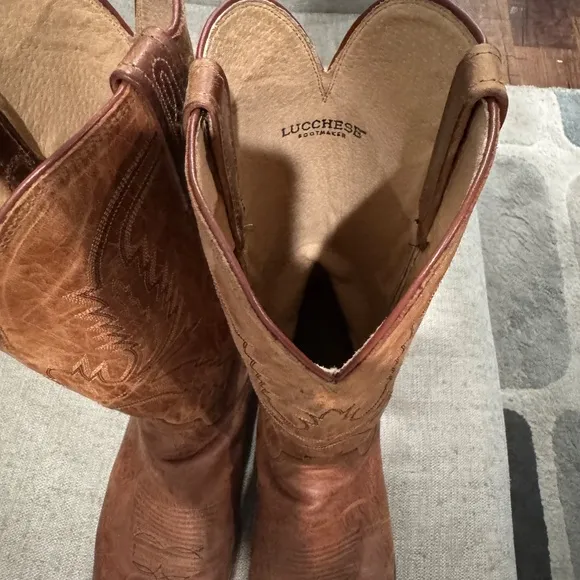 Lucchese Crayton Boots Mens 13D Brown Leather Cowboy N7647 R4
