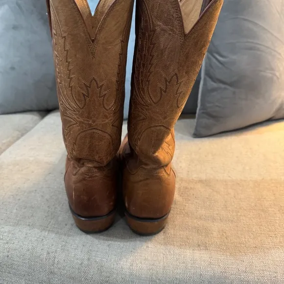 Lucchese Crayton Boots Mens 13D Brown Leather Cowboy N7647 R4