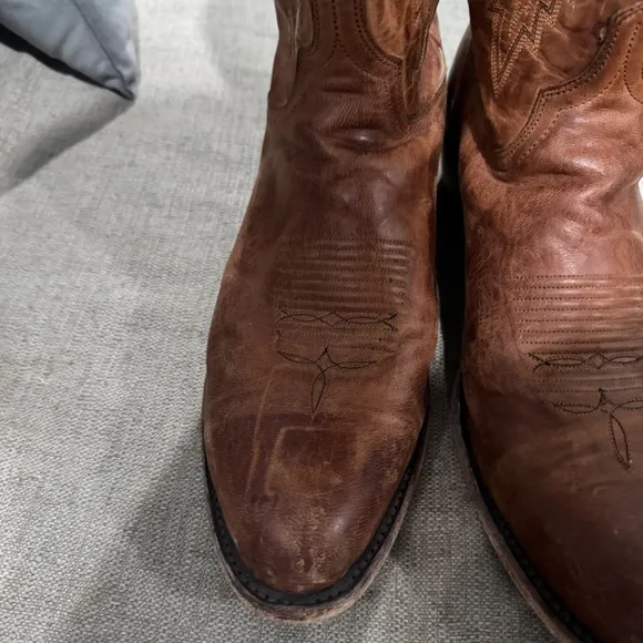 Lucchese Crayton Boots Mens 13D Brown Leather Cowboy N7647 R4