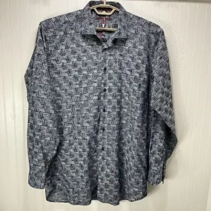 LUCHIANO VISCONTI BLACK Long Sleeve Dress Shirt