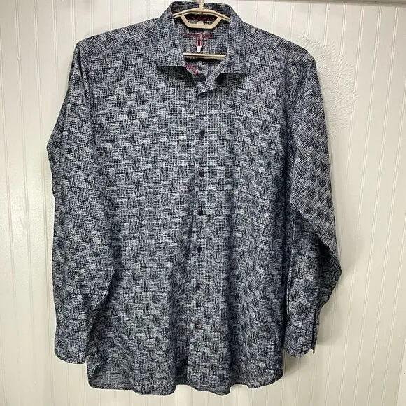 LUCHIANO VISCONTI BLACK Long Sleeve Dress Shirt