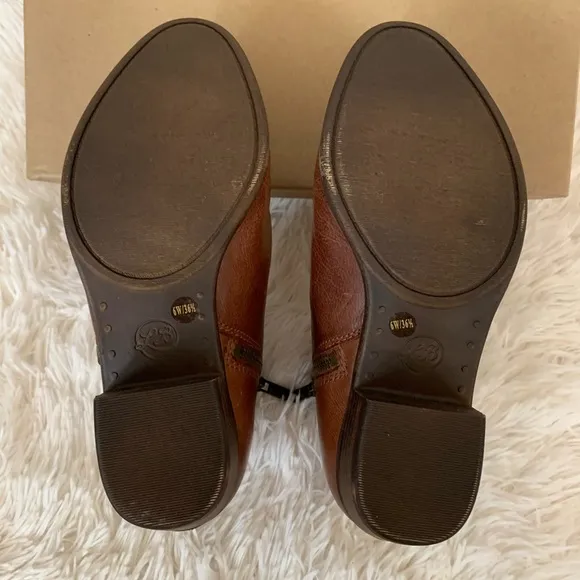 Lucky Brand Basel Brown Leather Ankle Boots