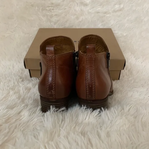 Lucky Brand Basel Brown Leather Ankle Boots