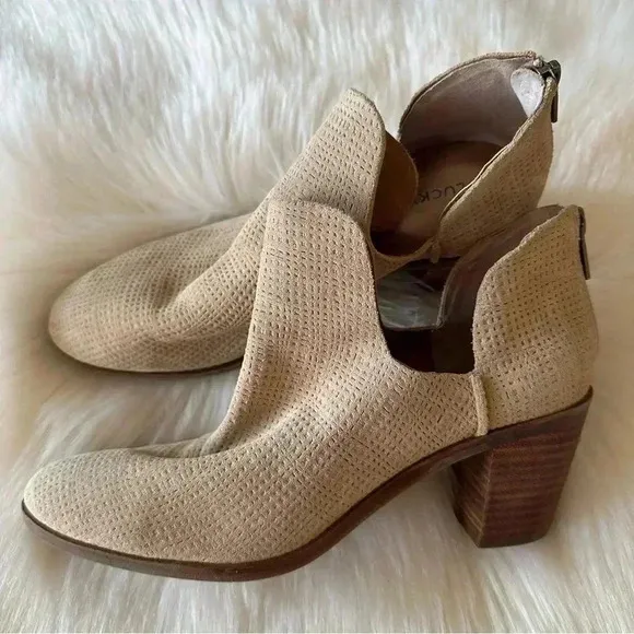 Lucky Brand Powe Suede Ankle Boots Shoes Sz 8.5