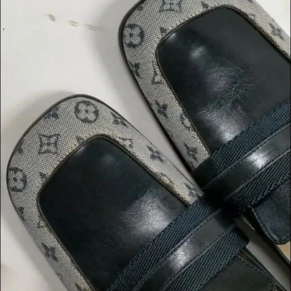 LV Monogram  Mini lin/Denim Leather &amp; canvas Shoes loafers