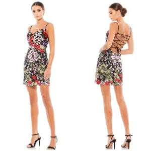 Mac Duggal Floral Lace Mini Dress 4