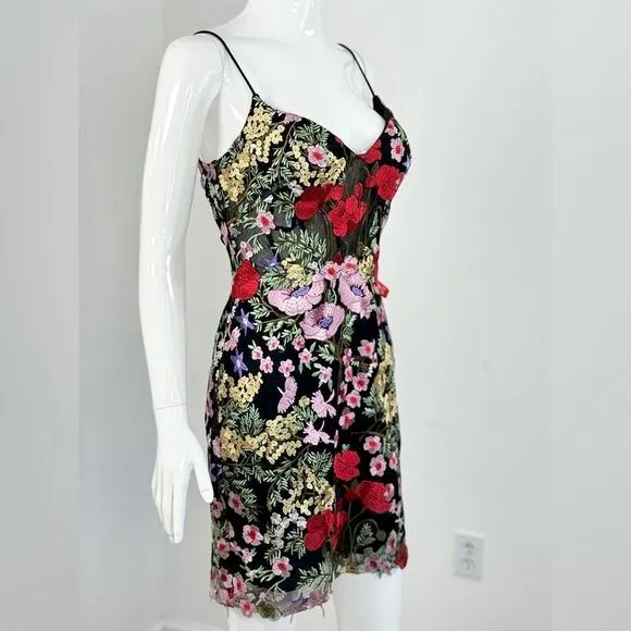 Mac Duggal Floral Lace Mini Dress 4