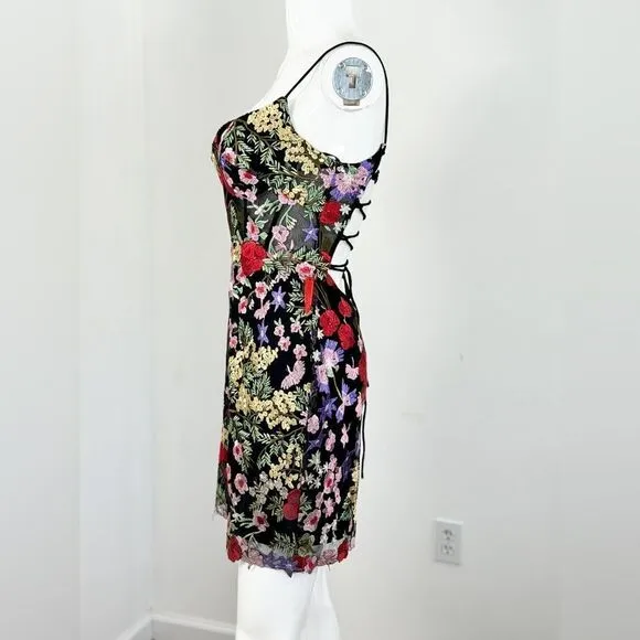 Mac Duggal Floral Lace Mini Dress 4