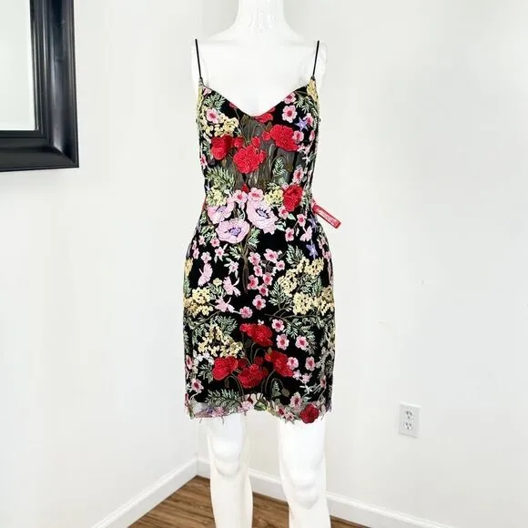 Mac Duggal Floral Lace Mini Dress 4