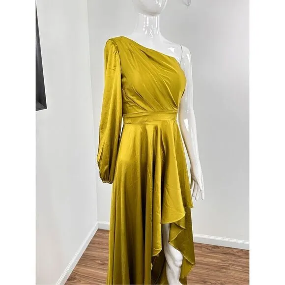 MAC DUGGAL HIGH LOW ONE SHOULDER FLOWY GOWN Size 2