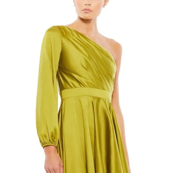 MAC DUGGAL HIGH LOW ONE SHOULDER FLOWY GOWN Size 2