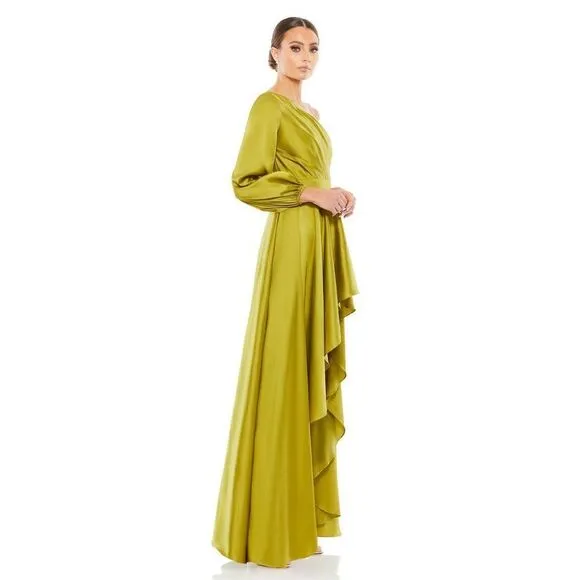 MAC DUGGAL HIGH LOW ONE SHOULDER FLOWY GOWN Size 2