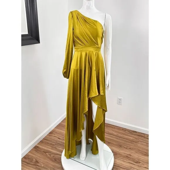 MAC DUGGAL HIGH LOW ONE SHOULDER FLOWY GOWN Size 2