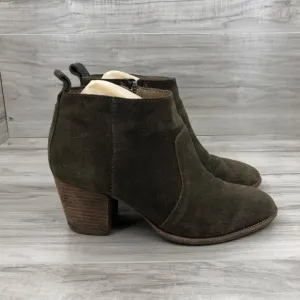 Madewell Booties Womens 6.5 Brenner Brown Suede Heeled Ankle Boots