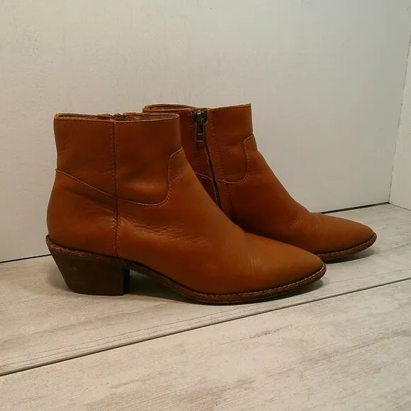 Madewell Darcy Ankle Western Distressed Rugged Ankle Boot Size 6