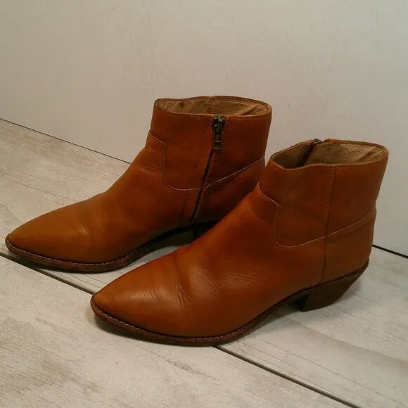 Madewell Darcy Ankle Western Distressed Rugged Ankle Boot Size 6
