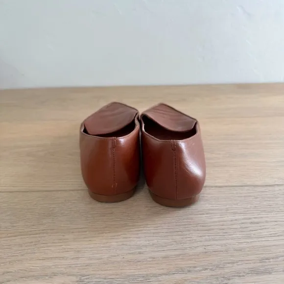 Madewell Frances Brown Burnished Leather Mule Loafers Shoes size 8.5
