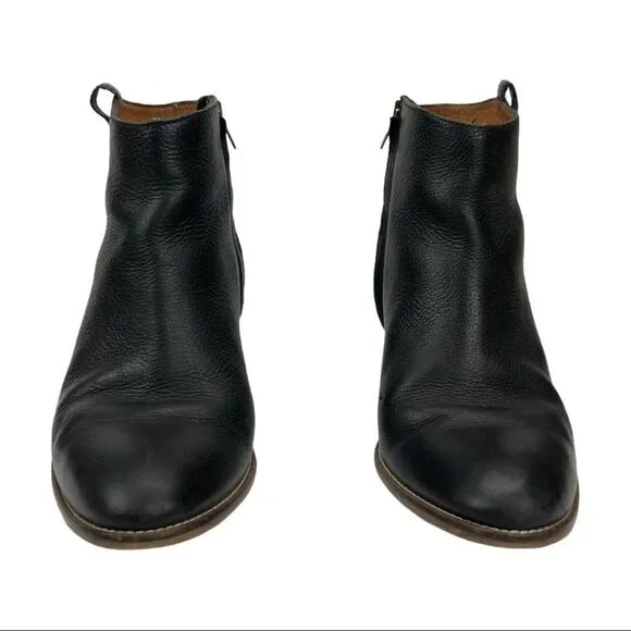 Madewell The Billie Ankle Black Leather Boots Botties Black Shoes 9.5 Casual