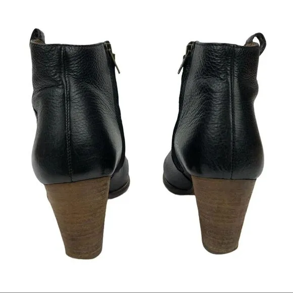 Madewell The Billie Ankle Black Leather Boots Botties Black Shoes 9.5 Casual