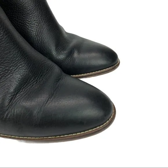 Madewell The Billie Ankle Black Leather Boots Botties Black Shoes 9.5 Casual