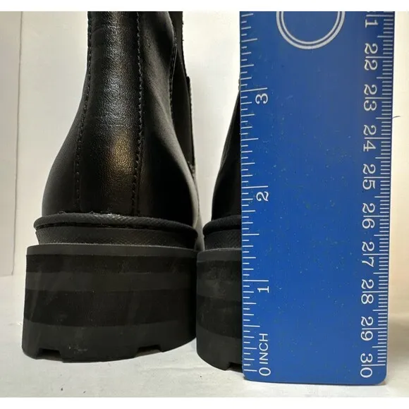 MADEWELL Women's MSRP $348 True Black The Poppy Tall Lugsole Boot SZ 7.5-M NH212