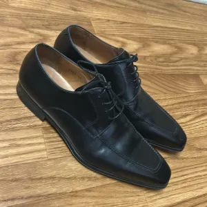 Magnanni Black  Leather Lace Up Dress Shoes Size 10 M
