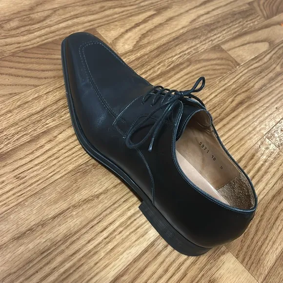 Magnanni Black  Leather Lace Up Dress Shoes Size 10 M