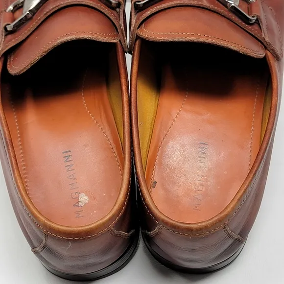 Magnanni Tazon Metal Bit Loafer Cognac Leather Shoes Men's Size 7 M Pre-owned